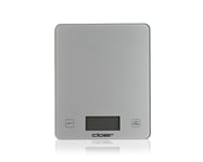 Cloer 6878, Elektronisk Köksvåg, 10 Kg, 5 G, Silver, Glas, Bänkdiskmaskin