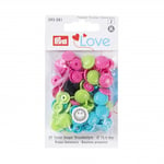 Â Prym Love Color Snaps Trykknapper Plast Blomst 13,6mm Ass. Rosa/Grønn