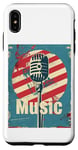 Coque pour iPhone XS Max Microphone chanteur vintage rétro chanteur