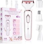 ACWOO Cordless 4 in 1 Electric Lady Shaver for Women, Rechargeable Pink 