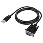 SABRENT cable Adaptateur USB vers série RS232, (1.8m) Câble série thumbscrews, câble convertisseur DB-9 (9 broches) Chipset FTDI, compatible pour Windows, Mac, Linux (CB-FTDI)