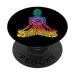 Yoga Lovers Chakra Meditation Spirituality Mandala Gift PopSockets Grip and Stand for Phones and Tablets