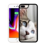 Apple Iphone 8 Plus Mobilskal Cat With Beautiful Blue Eyes