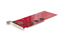 StarTech.com Quad M.2 PCIe Adapter Card, x16 Quad NVMe or AHCI M.2 SSD to PCI Express 4.0, Up to 7.8GBps/Drive, For 2242/2260/2280/22110mm PCIe M-Key M2 SSDs, Bifurcation Required - PC/Linux Compatible (QUAD-M2-PCIE-CARD-B) - interfaceadapter - M.2 Card -