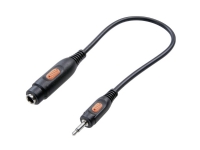 SpeaKa Professional SP-7870652 Jack Audio Adapter [1x Jackstik 3,5 mm - 1x Jacktilslutning 6,3 mm] Sort