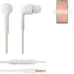 Headphones for Sony Xperia Ace III headset in ear plug white