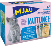 Mjau Multipack Kattunge Kött & Fisk i Gelé - 12x85g