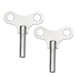 2 st. Stål Klocknyckel Metall Klocknyckel Robust Klockverktyg Uppvindningskedja Reparationsverktyg För Hemmet Butik Klocka (silver, Längre Mönster)C[C]
