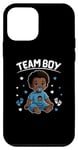 Coque pour iPhone 12 mini Team Boy Baby Announcement Gender Reveal