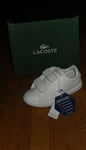 Lacoste White / Pink Carnaby EVO 119 Trainers Size Infant UK 8 / EUR 25