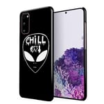 Chill Alien UFO Space Trippy Tumblr Black Hard Thin Plastic Phone Case Cover For Samsung Galaxy S20