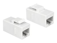 Delock Keystone Module - Modulär Insats (Koppling) - Cat 6 - Utp - Rj-45 - Vit