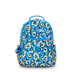 Kipling SEOUL Large Backpack with Laptop Protection LEOPARD FLORAL Print RRP £98