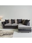Hilton Fabric And Faux Leather Right Hand Corner Chaise Sofa - Fsc&Reg; Certified