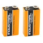 Duracell 2 x 9V Volt Industrial Battery Alkaline Replaces Procell Expiry 2019