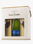 Nicolas Feuillatte Brut Champagne and 2 Glasses Set, 75cl