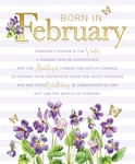 Born In February Birthday Card Female - Foil - Premium Quality - Cherry Orchard