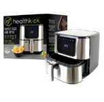 Health Kick 5.5Ltr Digi-Touch Air Fryer (Family Size) - Stainless Steel