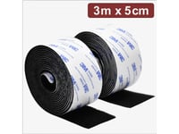Quadrios 24Ca322 Självhäftande Tejp Med Kardborreband L X B 3 M 5 Cm Svart 3 (24Ca322)
