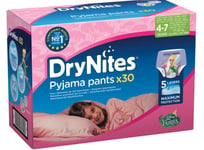Huggies DryNites Pyjama Pants for Girls (4-7 Years) (30 Pants)