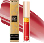 Plumping Lip Oil | Honey Lip Gloss - Makeup Gloss Non-Sticky Lip Gloss Plumping