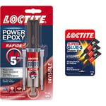 Loctite - 2297532 - Power Epoxy Rapid 5 min - Seringue de colle - Transparent - 11ml & Super Glue-3 Power Gel Mini Dose, mini-dose de colle gel ultra-résistante, lot de 3 tubes 1 g