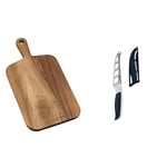 Cole & Mason H722131 Barkway Small Chopping Board with Handle | Wooden Board/Cutting Board/Serving Board | Acacia Wood | (L)420mm x (W)210mm x (D)20mm | Not Suitable for The Dishwasher