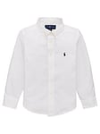 Ralph Lauren Boys Custom Fit Classic Oxford Shirt - White, White, Size 6 Years
