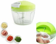 Pull Cord Food Processor Chopper Hand Held Pulling Vegi Slicer Kitchen Tool UK