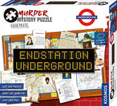 Kosmos 682170 Murder Mystery Puzzle Case Files – Endstation Underground, Puzzle d'expérience, Puzzle Meets Crime, seul ou en équipe, à partir de 16 ans, plusieurs puzzles, de nombreux éléments de preuve, jeu de thrime