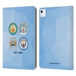 Head Case Designs Officially Licensed Manchester City Man City FC 1894 Sky Blue Geometric Historic Crest Evolution Leather Book Wallet Case Cover Compatible With Apple iPad Air (2020)