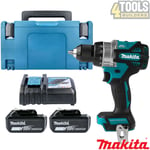 Makita DHP486 18V LXT Brushless Combi Drill + 2 x 5.0Ah Batteries,Charger & Case