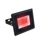 V-Tac 10W LED strålkastare - Arbetsarmatur, röd, utomhusbruk - Dimbar : Inte dimbar, Färg på chassi : Svart, Kulör : Röd