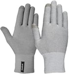 GripGrab Merino Wool Thermal Full Finger Liner Gloves Touchscreen Knitted Inner Cycling Running Hiking Undergloves
