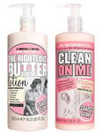 Soap And Glory The Righteous Body Butter Lotion Bundled With Clean On Me Creamy