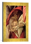 'Encadré Image de Sandro Botticelli "Detail of Lamenta tion Over The Dead Christ, detail of Mary Magdalene, 1490–1500, d'art dans le cadre de haute qualité Photos fait main, 30 x 40 cm, or Raya