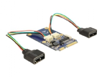 Delock MiniPCIe I/O PCIe full size 2 x USB 2.0 - USB-adapter - PCIe Mini Card - USB 2.0 x 2