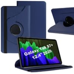 Case for Galaxy Tab S7 Plus", Galaxy Tab S8 Plus Cover, Multiple Angle 360° Folding Stand Cover Case with S Pen Holder for Samsung Galaxy Tab S7 Plus/Tab S8 Plus/Tab S7 FE (BLUE)