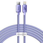 Baseus Crystal USB-C till Lightning kabel 20W 2m - Lila