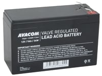 Avacom Pbav-12V009-F2ah, Slutna Blybatterier (Vrla), 12 V, 1 Styck, Svart, 9 Ah, 2,6 Kg