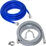 Dishwasher Fill Hose Drain Hose Set 5 Metre for SMEG SERVIS SWAN 