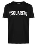 Dsquared2 Mens Slouch Logo-print T-shirt in Black Cotton - Size X-Large