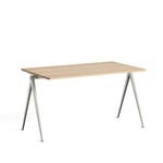 HAY Pyramid 01 skrivbord Oak matt lacqured-140x75cm-beige stålstativ