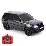 CMJ RC Cars TM Range Rover Sport Remote Control Car 1:24 scale with Working LED Lights, Radio Controlled Supercar (Range Rover Sport Black)