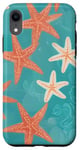 iPhone XR Starfish Coral Seashells Abstract Aesthetic Case