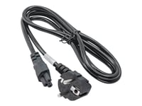 Akyga Pro Series Cloverleaf Ak-Nb-01A - Strömkabel - Power Cee 7/7 (Hane) Vinklad Till Iec 60320 C5 - 250 V - 2.5 A - 1.5 M - Fast - Svart