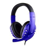 Wired gaming Headphones Gamer Headset Game Earphones with Microphone for PS4 Play Station 4 X Box One PC Bass Stereo PC headset blue