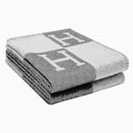 H-Blanket Kuddar Konstgjort Ull Kashmir Kudde Soffa Rutig Pläd - Perfekt Gray