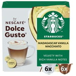 Café Capsules Compatible Dolce Gusto Vanilla Macchiatto By Nescafé Dolce Gusto Starbucks - 12 Capsules