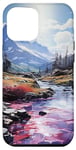 Coque pour iPhone 15 Pro Max Beau paysage naturel coucher de soleil montagne rivière ruisseau #2